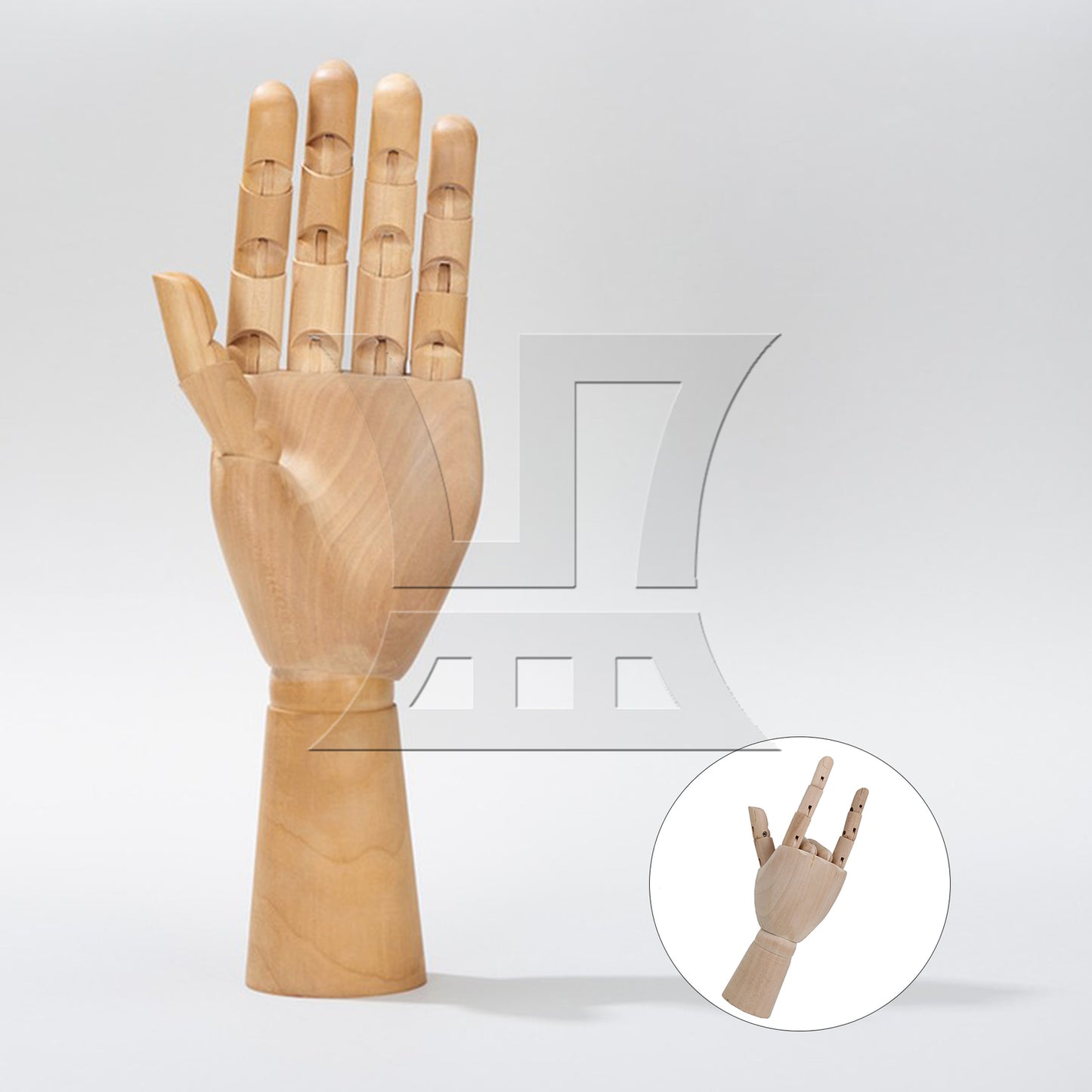 BQLZR Wood Manikin Left Hand Model 7 Inch for Bookshelf Office Decoration