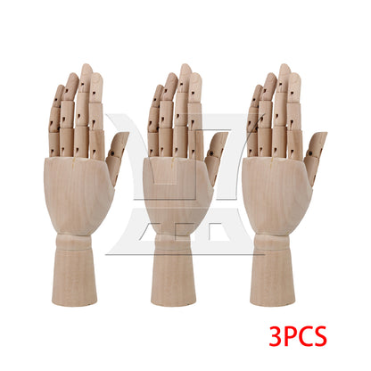 BQLZR Wood Manikin Left Hand Model 7 Inch for Bookshelf Office Decoration