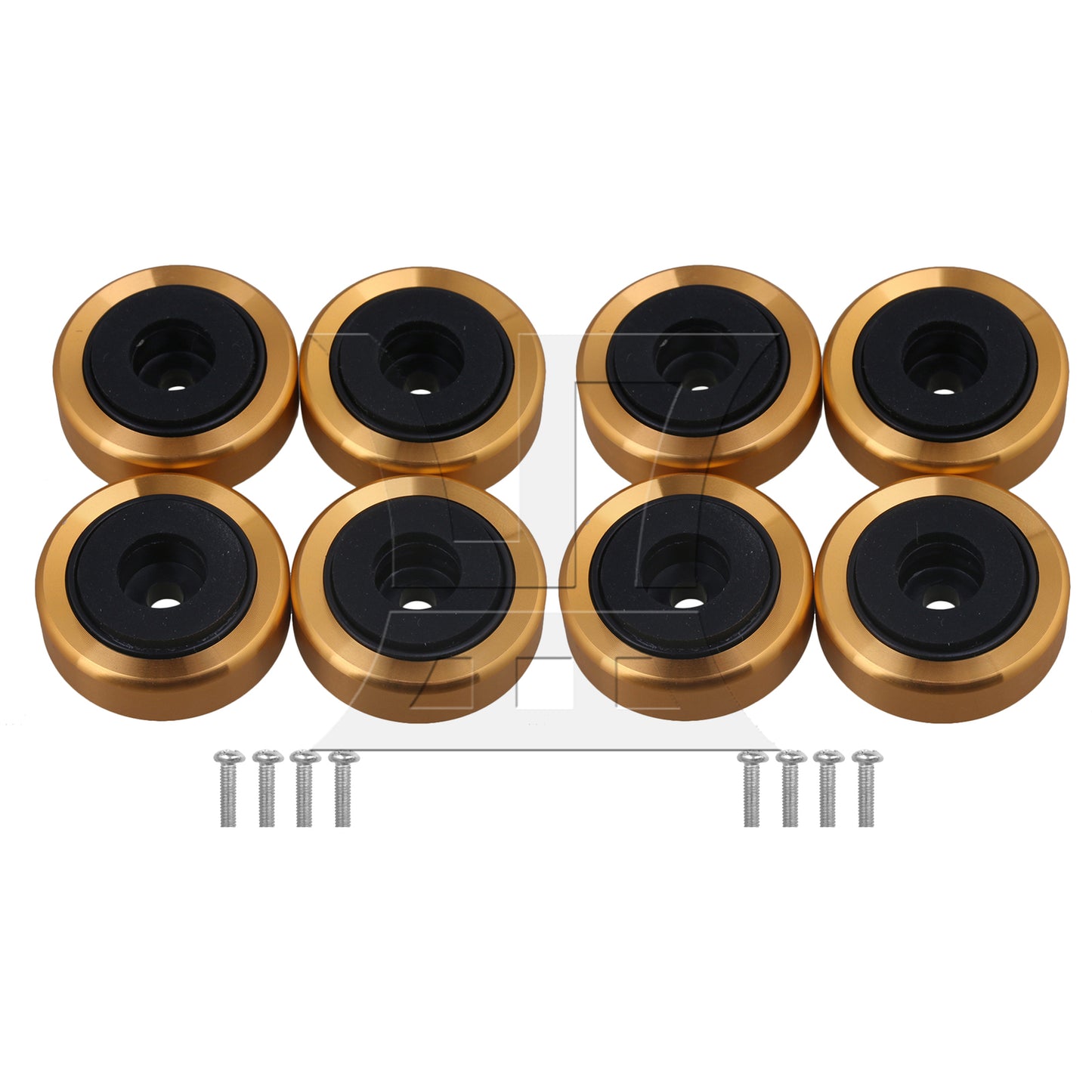 BQLZR  Gold Aluminum Plastic Isolation Feet Pad for Audio Speakers 3x1.1cm