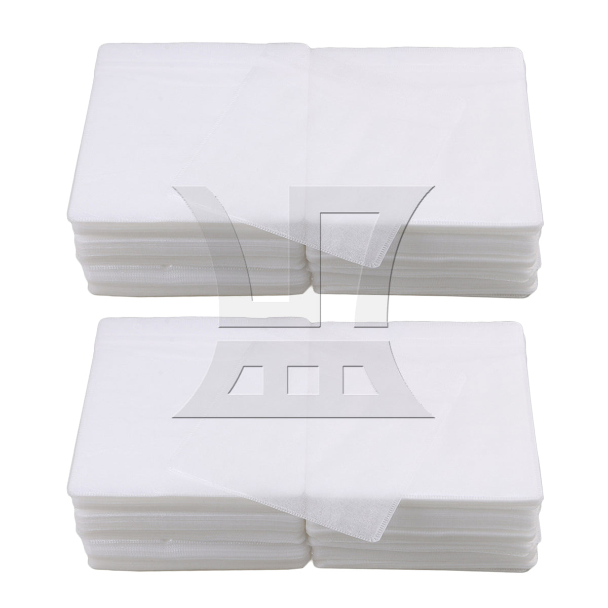 BQLZR 14x13cm White OPP Plastic Double-sided CD DVD Storage Sleeves