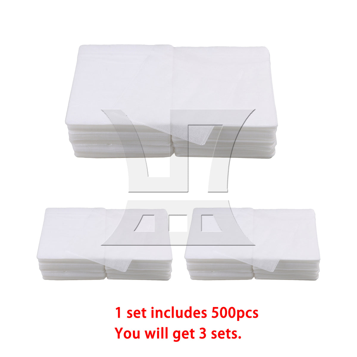 BQLZR 14x13cm White OPP Plastic Double-sided CD DVD Storage Sleeves