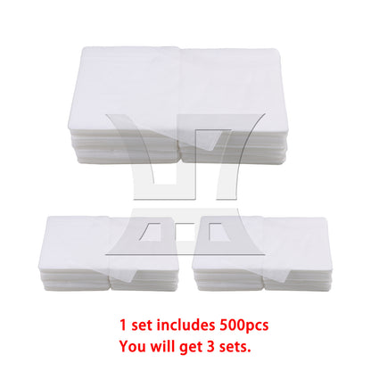 BQLZR 14x13cm White OPP Plastic Double-sided CD DVD Storage Sleeves