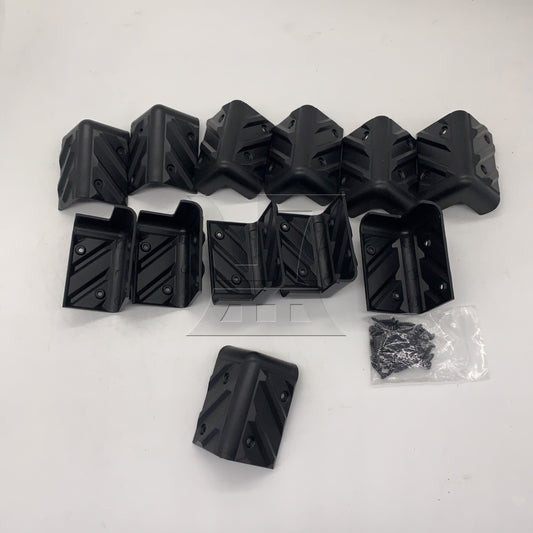 BQLZR Plastic Stage Speaker Corner 90 Degrees Black for Fixed Connection Speaker Box Panel