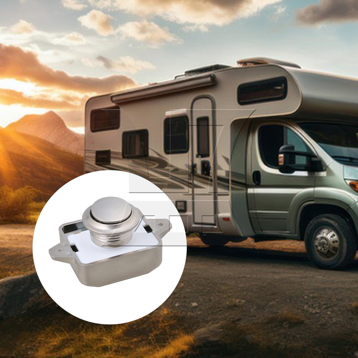 BQLZR Keyless Push Button Latchs for RV Camper Caravan Cabinet Pearl Nickel
