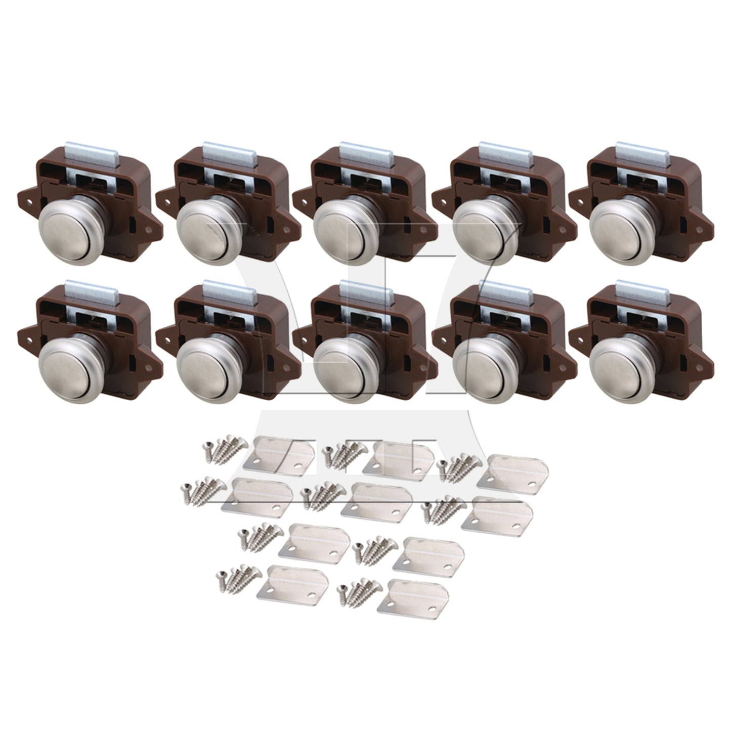 BQLZR Brown Keyless Push Button Latch for RV Camper Caravan Part 1.5-1.8cm