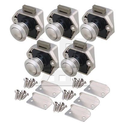 BQLZR Push Button Latch Cabinet Door Catch Keyless Cupboard Locks for RV
