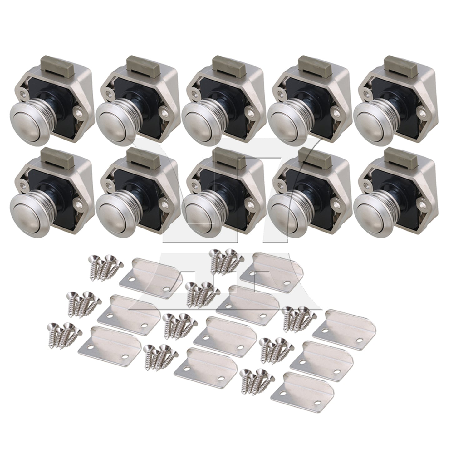 BQLZR Push Button Latch Cabinet Door Catch Keyless Cupboard Locks for RV
