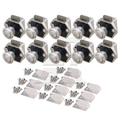 BQLZR Push Button Latch Cabinet Door Catch Keyless Cupboard Locks for RV