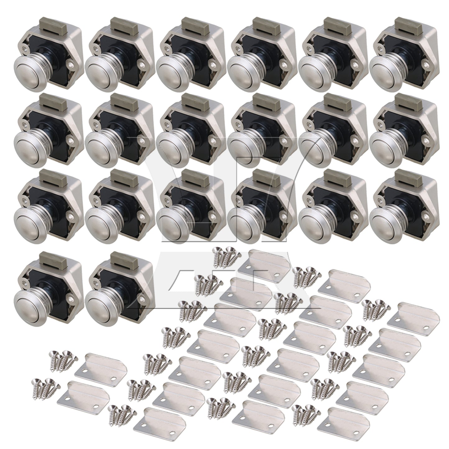 BQLZR Push Button Latch Cabinet Door Catch Keyless Cupboard Locks for RV