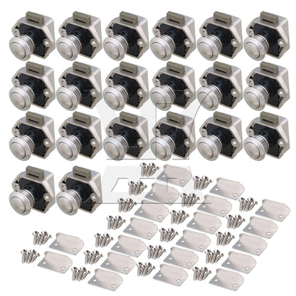 BQLZR Push Button Latch Cabinet Door Catch Keyless Cupboard Locks for RV