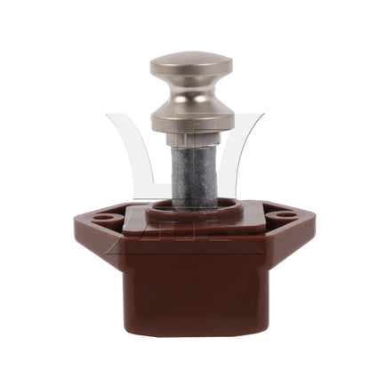 BQLZR  Brown RV Drawer Door Push Button Keyless Lock Latch Knob Opening Hole 20mm