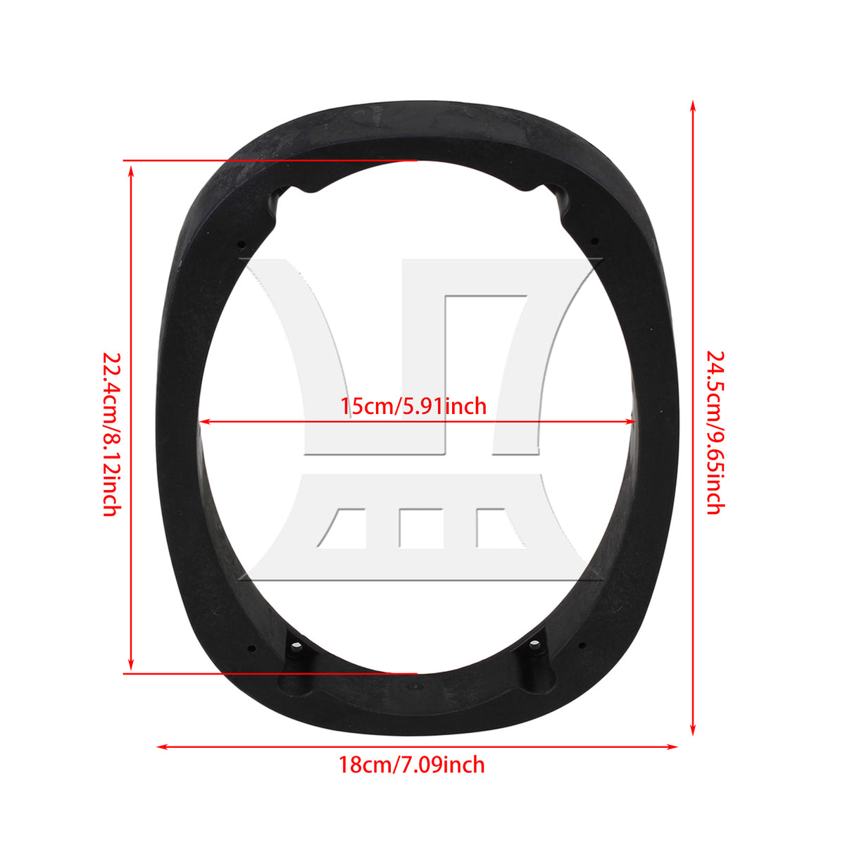 BQLZR 6" x 9" Solid Elliptical Speaker Spacer Adapter 1" Depth Bracket Holder