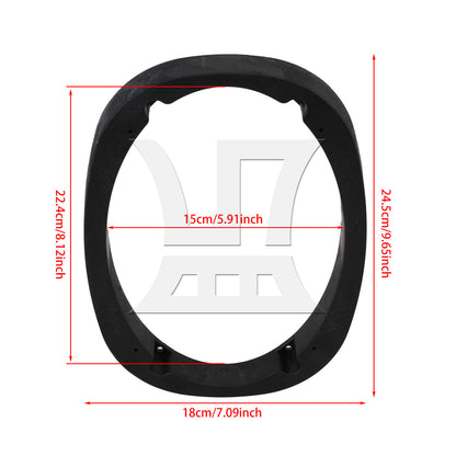 BQLZR 6" x 9" Solid Elliptical Speaker Spacer Adapter 1" Depth Bracket Holder