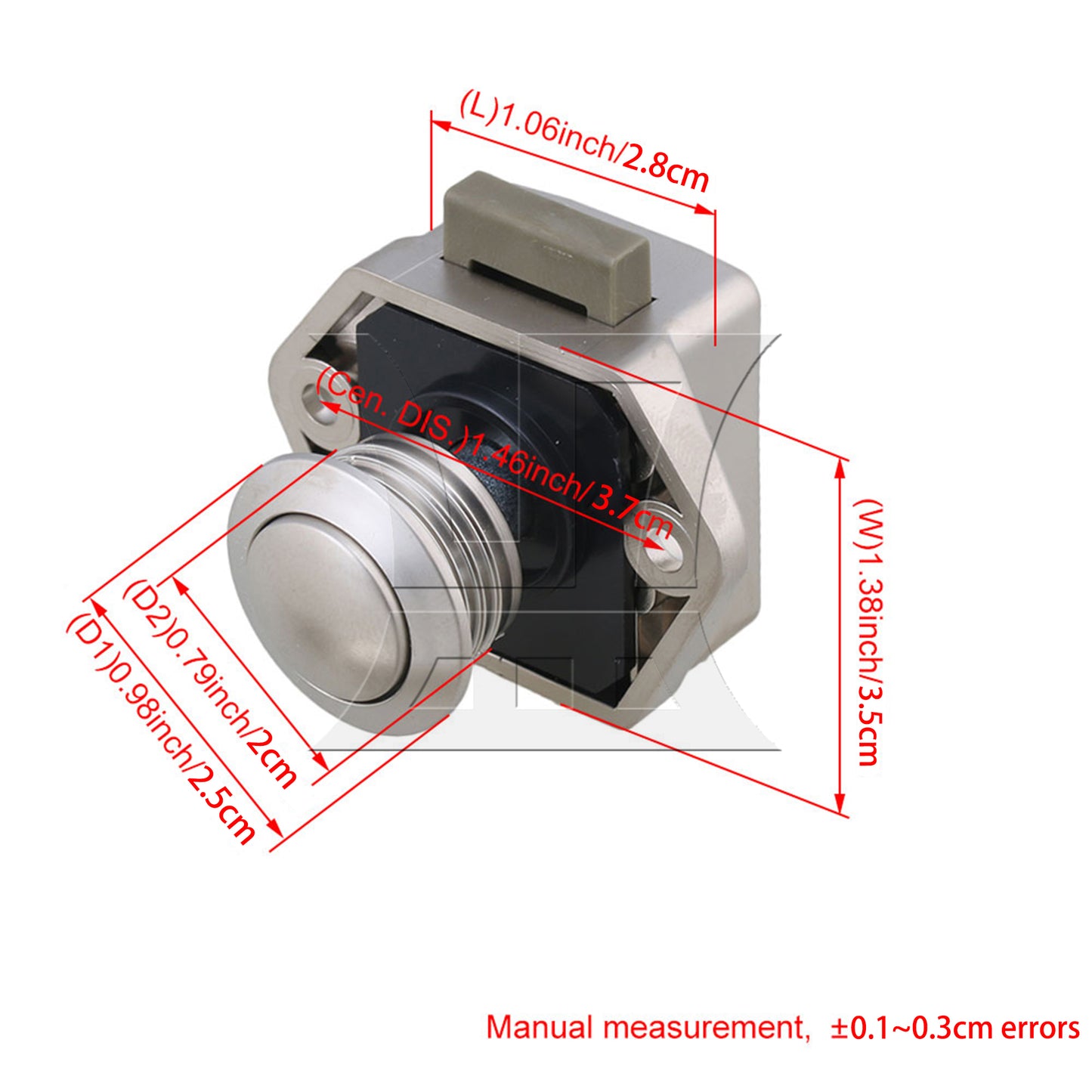 BQLZR Push Button Latch Cabinet Door Catch Keyless Cupboard Locks for RV