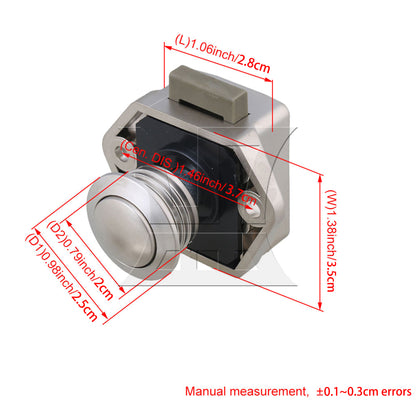BQLZR Push Button Latch Cabinet Door Catch Keyless Cupboard Locks for RV
