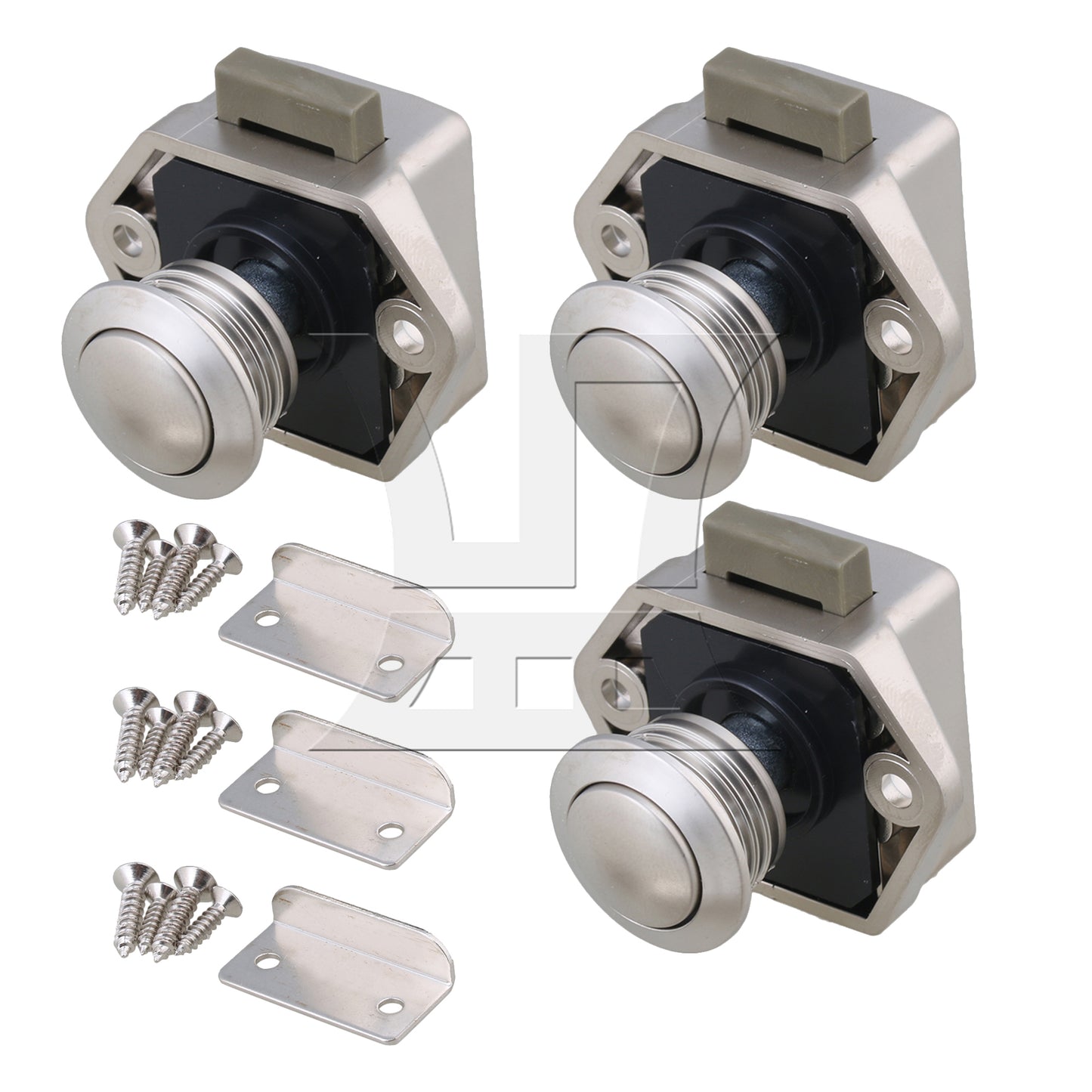 BQLZR Push Button Latch Cabinet Door Catch Keyless Cupboard Locks for RV