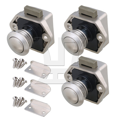 BQLZR Push Button Latch Cabinet Door Catch Keyless Cupboard Locks for RV