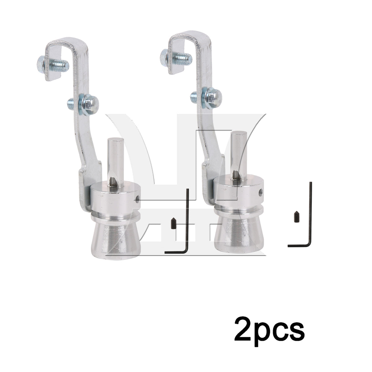 BQLZR 2pcs Car Turbo Whistle M Size Silver Whistle Car Roarer