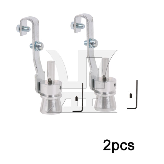BQLZR 2pcs Car Turbo Whistle M Size Silver Whistle Car Roarer