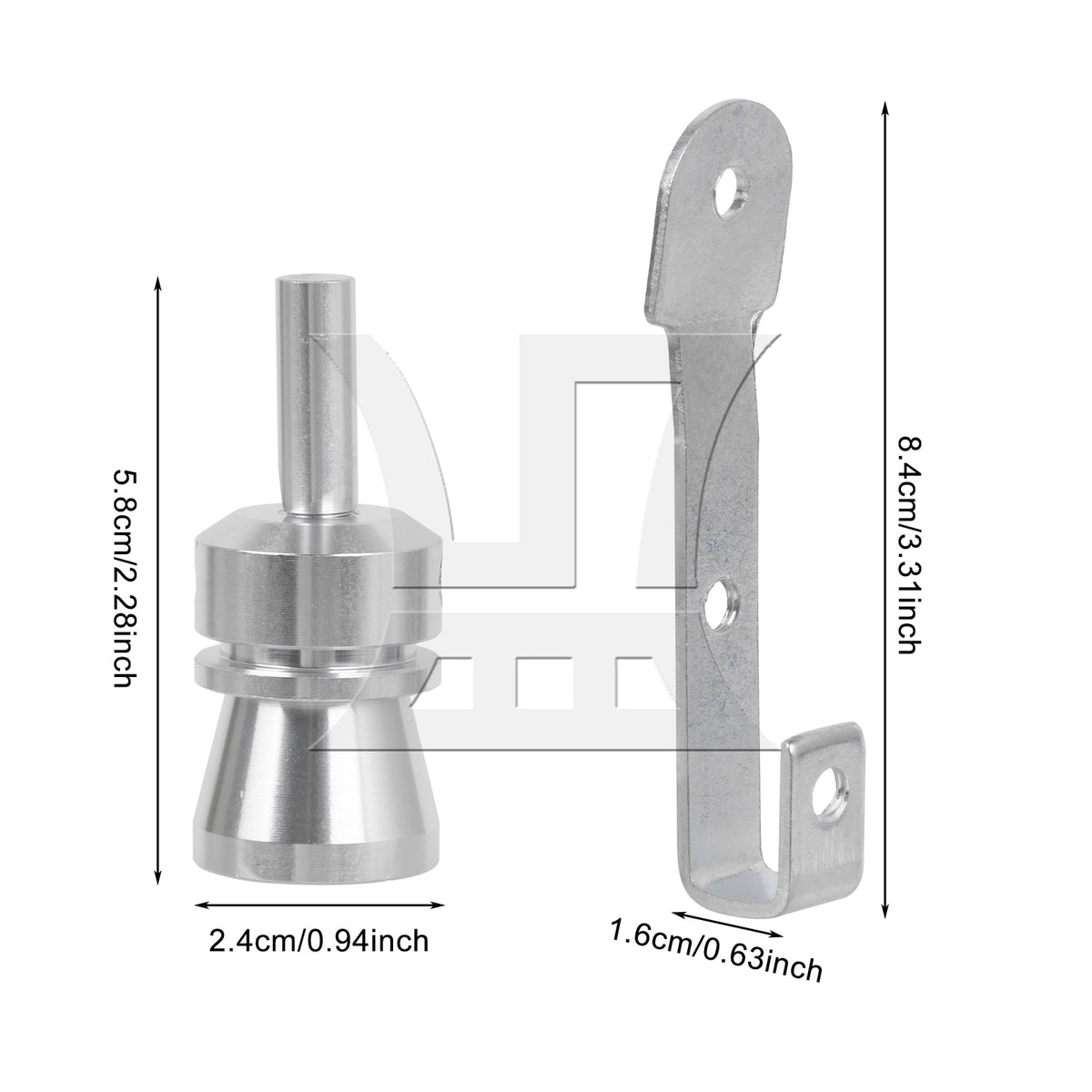 BQLZR 2pcs Car Turbo Whistle M Size Silver Whistle Car Roarer