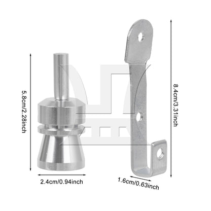 BQLZR 2pcs Car Turbo Whistle M Size Silver Whistle Car Roarer