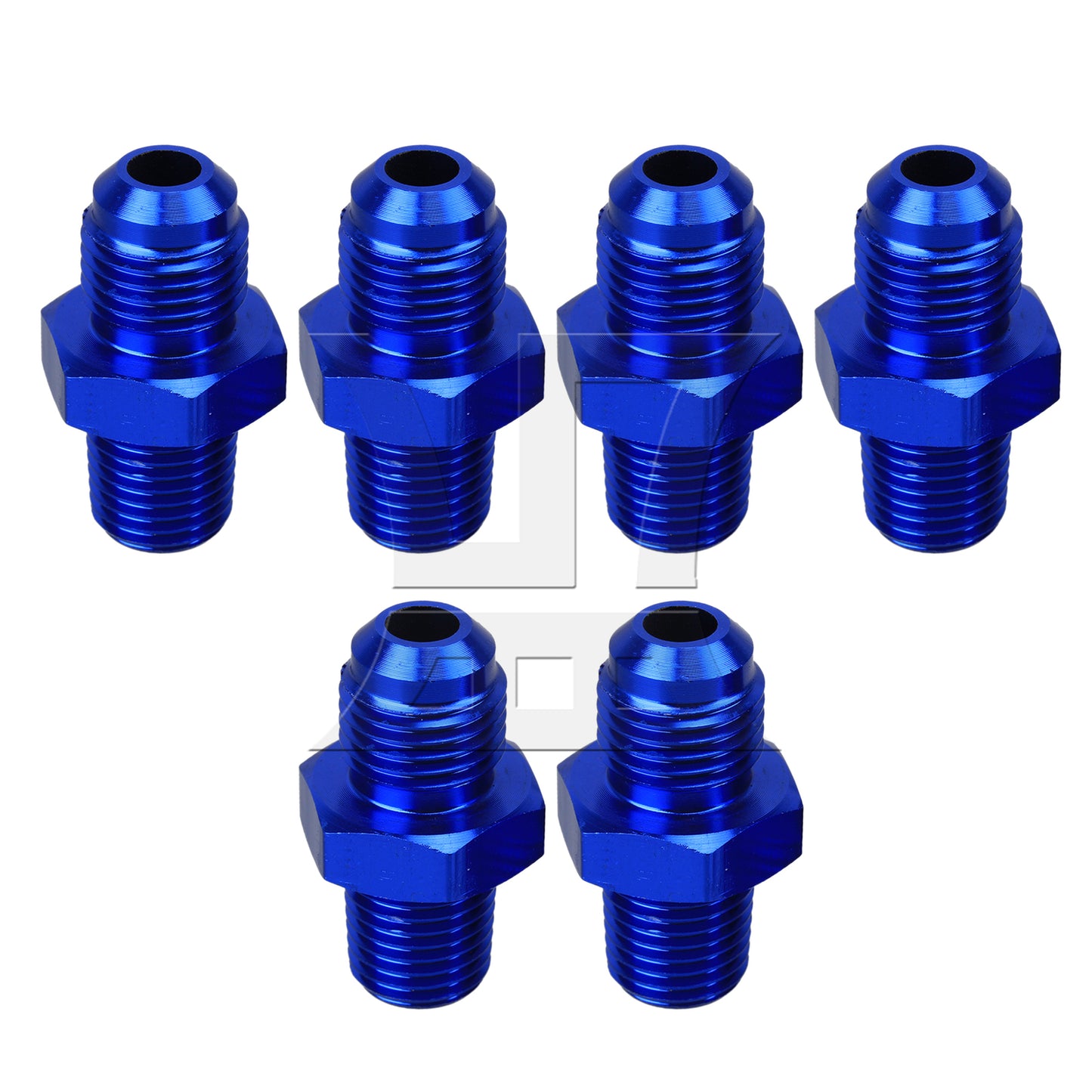 BQLZR Pipe Thread Fitting Adapter AN6 Male Flare to Male 1/4" NPT Aluminium Alloy