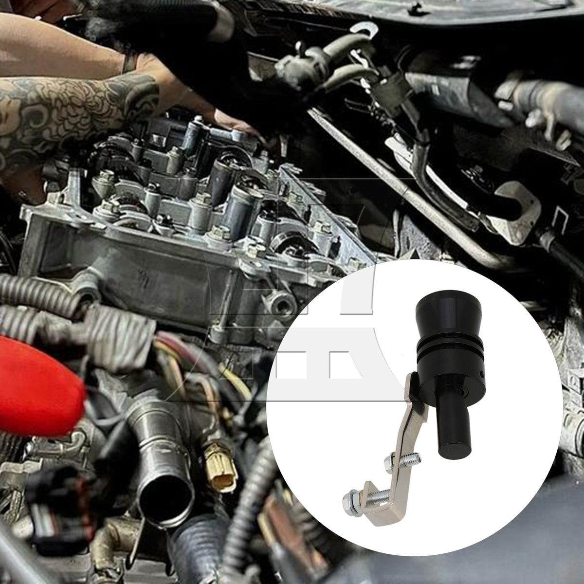 BQLZR 2PCS Car Turbo Whistle XL Black