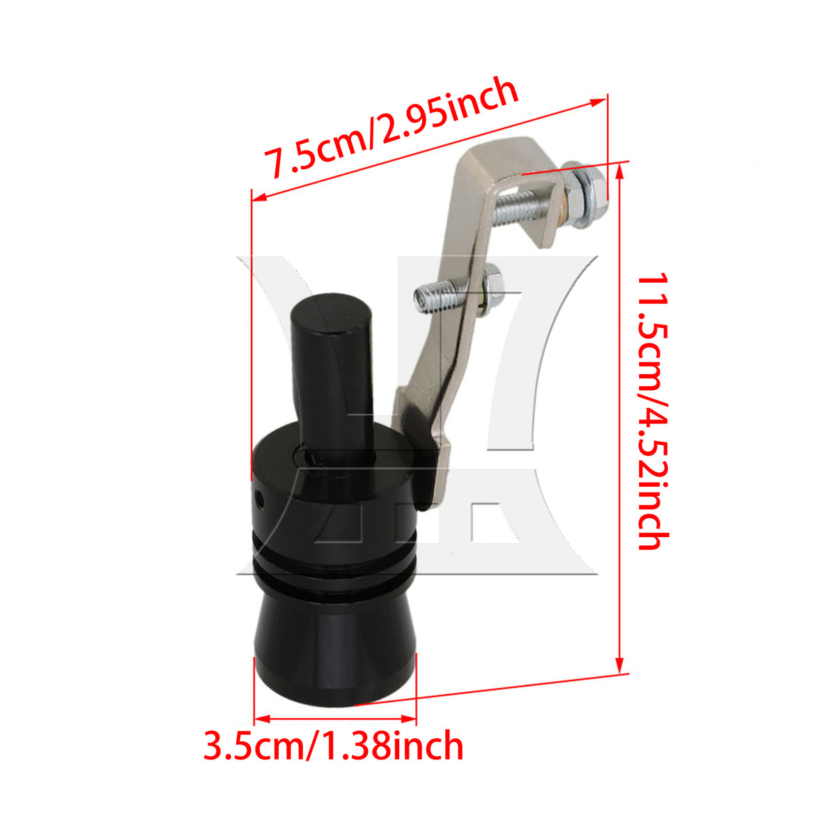 BQLZR 2PCS Car Turbo Whistle XL Black
