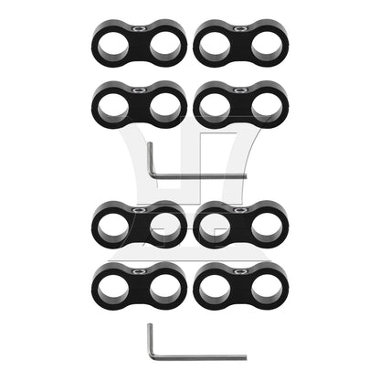 BQLZR  AN8 Hose Pipe Separator Clamps 0.63 Inch for Oil Gas and Water Line