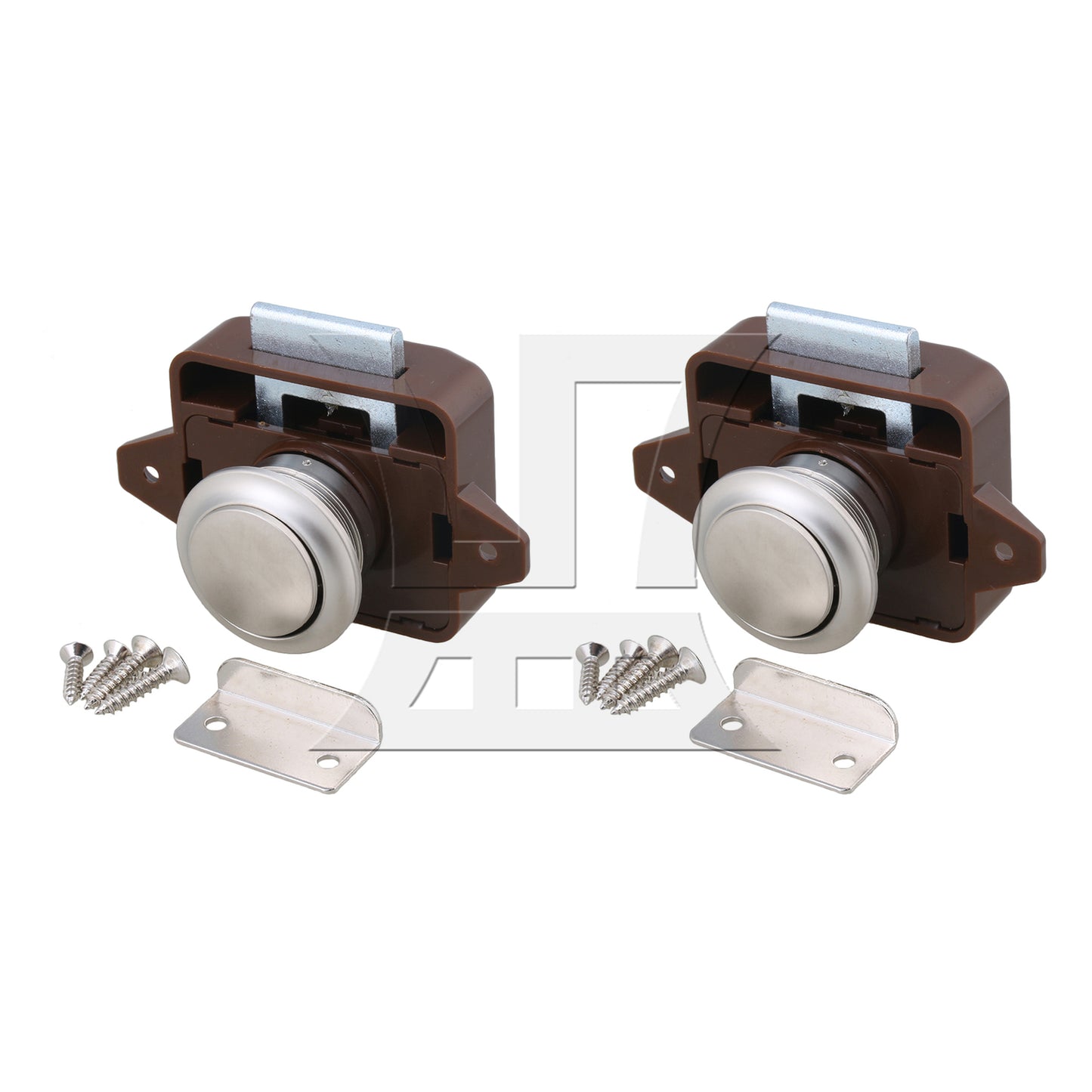 BQLZR Brown Keyless Push Button Latch for RV Camper Caravan Part 1.5-1.8cm