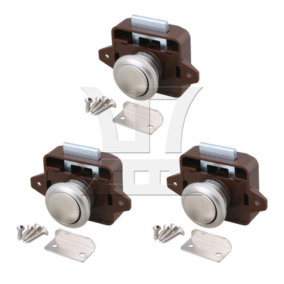 BQLZR Brown Keyless Push Button Latch for RV Camper Caravan Part 1.5-1.8cm
