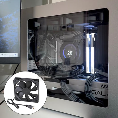 BQLZR  Black DC 5V USB 12cm Computer Case Exhaust Fan Desktop Cooling Tool