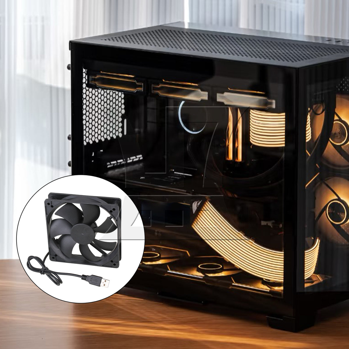 BQLZR  Black DC 5V USB 12cm Computer Case Exhaust Fan Desktop Cooling Tool