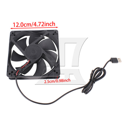 BQLZR  Black DC 5V USB 12cm Computer Case Exhaust Fan Desktop Cooling Tool