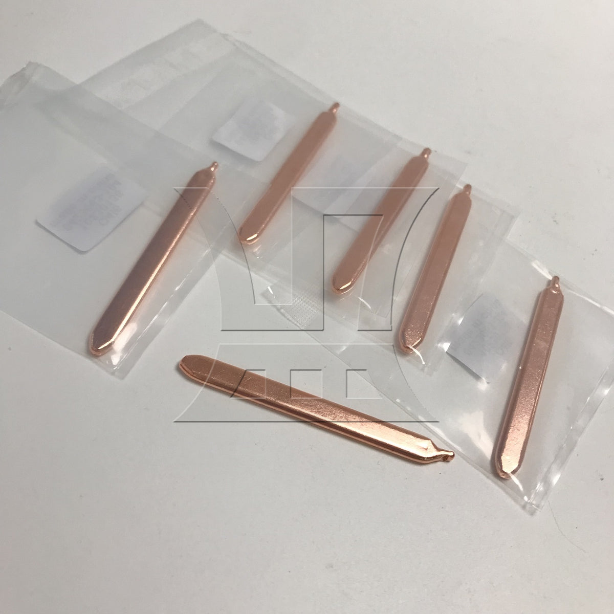 BQLZR Copper Computer Flat Heat Pipe 0.3x0.8x8cm Gold for Cpu Cooler