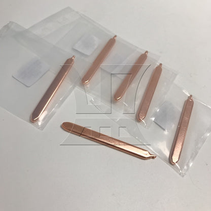 BQLZR Copper Computer Flat Heat Pipe 0.3x0.8x8cm Gold for Cpu Cooler