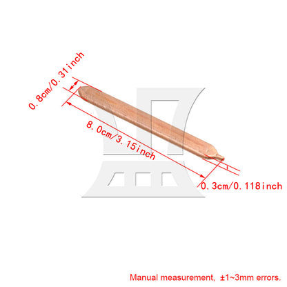 BQLZR Copper Computer Flat Heat Pipe 0.3x0.8x8cm Gold for Cpu Cooler