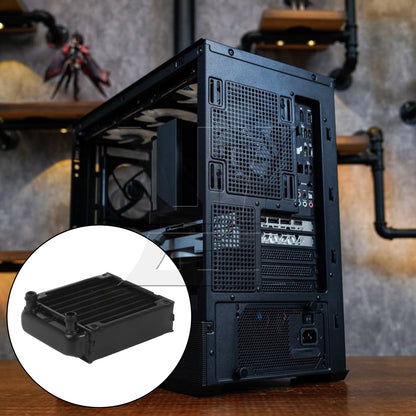 BQLZR 3 Pieces Metal Head Cooling Computer CPU Heat Exchanger Radiator 80 Row Black