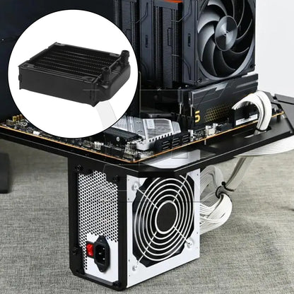 BQLZR 3 Pieces Metal Head Cooling Computer CPU Heat Exchanger Radiator 80 Row Black