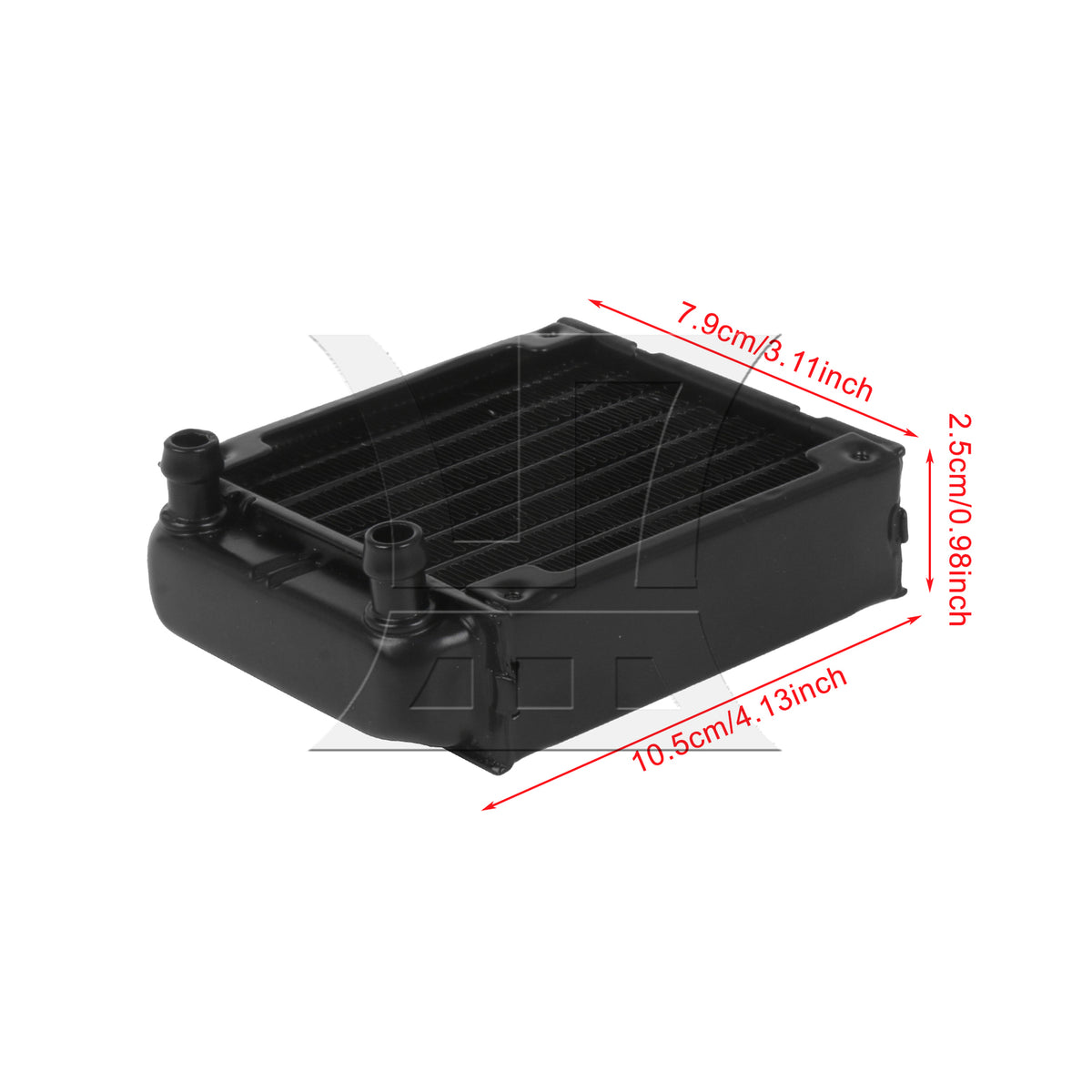 BQLZR 3 Pieces Metal Head Cooling Computer CPU Heat Exchanger Radiator 80 Row Black