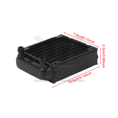 BQLZR 3 Pieces Metal Head Cooling Computer CPU Heat Exchanger Radiator 80 Row Black