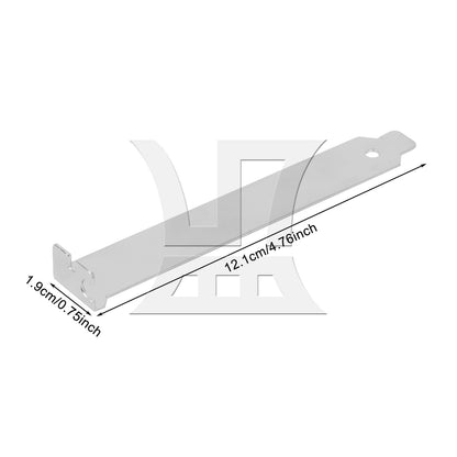 BQLZR 3pcs Computer PCI Slot Cover Plate Flat Side Silver for Computer Speaker Grille Dustproof High Strength No Deformation