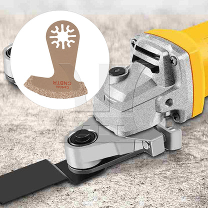 BQLZR Segment Swing Grit Grout Oscillating Tool Part Yellow Carbide 77x60mm