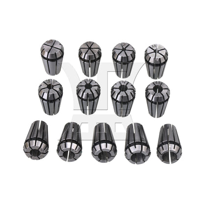 BQLZR 14pcs Steel CNC ER11 Workholding Spring Collect + Shank Chuck with Wrench