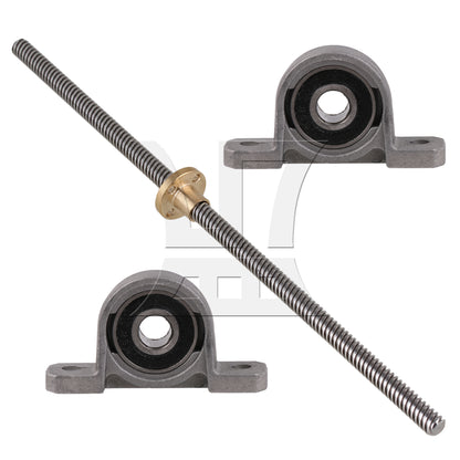 BQLZR  Dia Lead Screw & 8MM Pillow Block Mounted Bearing Set