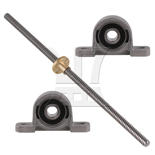 BQLZR  Dia Lead Screw & 8MM Pillow Block Mounted Bearing Set