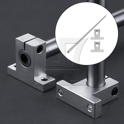 BQLZR Horizontal Rail Shaft Support 400mm Long 8mm Cylinder Liner Axis Set