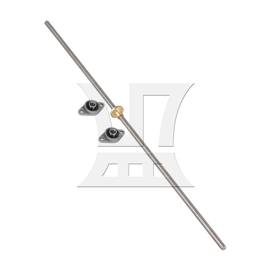 BQLZR Horizontal 2mm Lead 500mm Length Lead Screw Rod Bearing Pillow Block Set