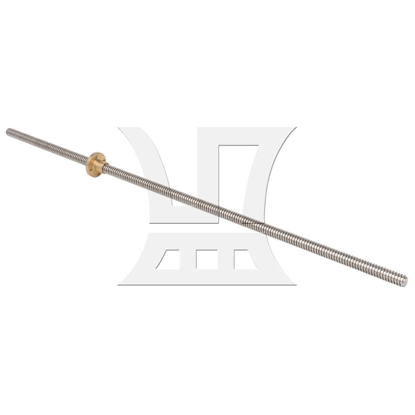 BQLZR Horizontal 2mm Lead 400mm Length Lead Screw Rod Bearing Pillow Block Set