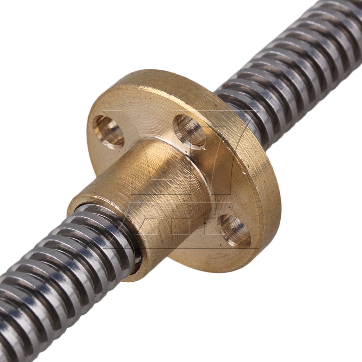 BQLZR Vertical 2mm Lead 450mm Length Lead Screw Rod Flange Pillow Block Set